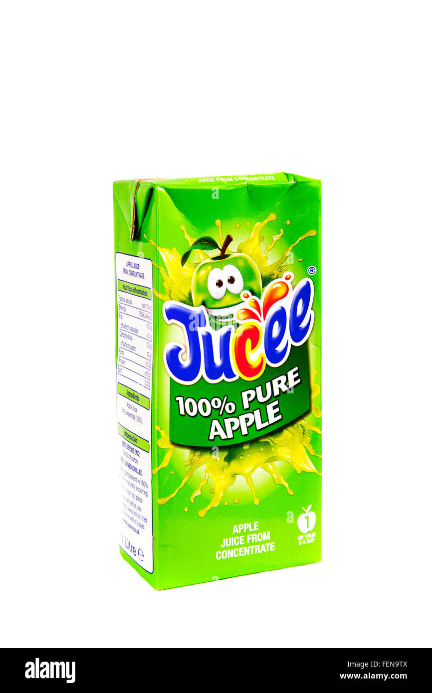 Apple juice concentrate carton 100 pure Jucee brand drink drinks