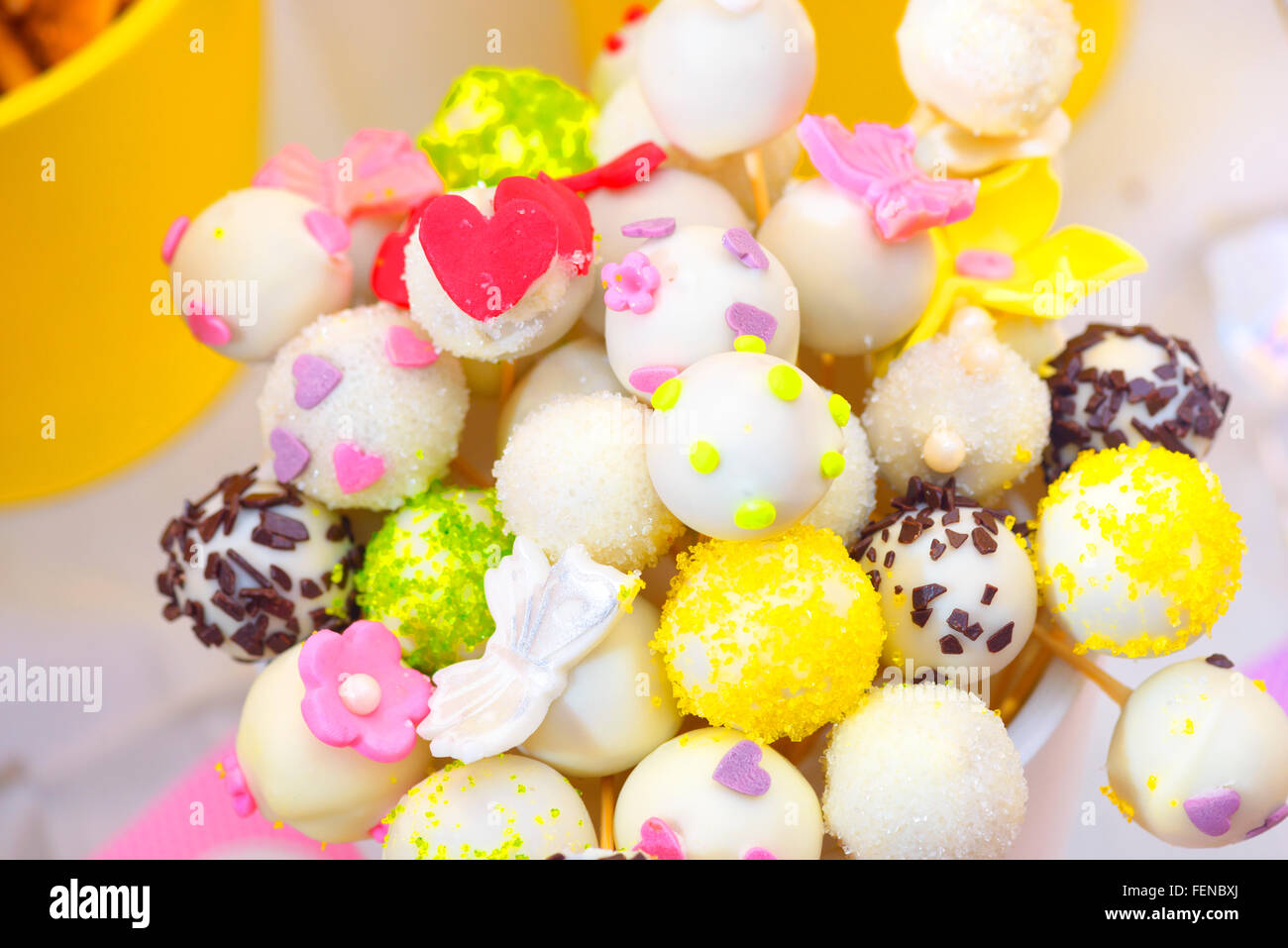 Cupcake cake pops Stock Photo Alamy