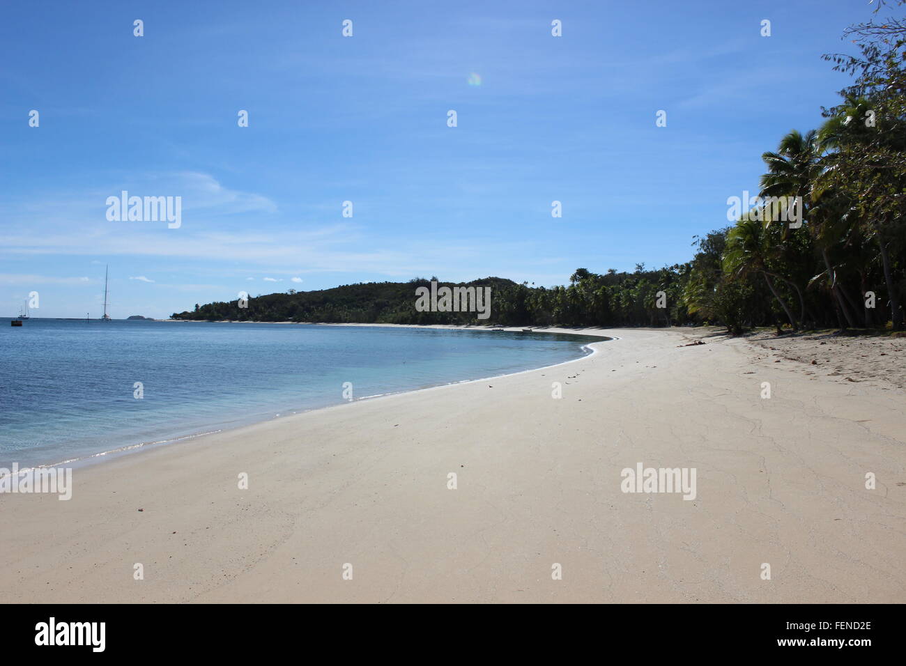 The blue lagoon in Fiji where the movie Blue Lagoon was filmed Stock