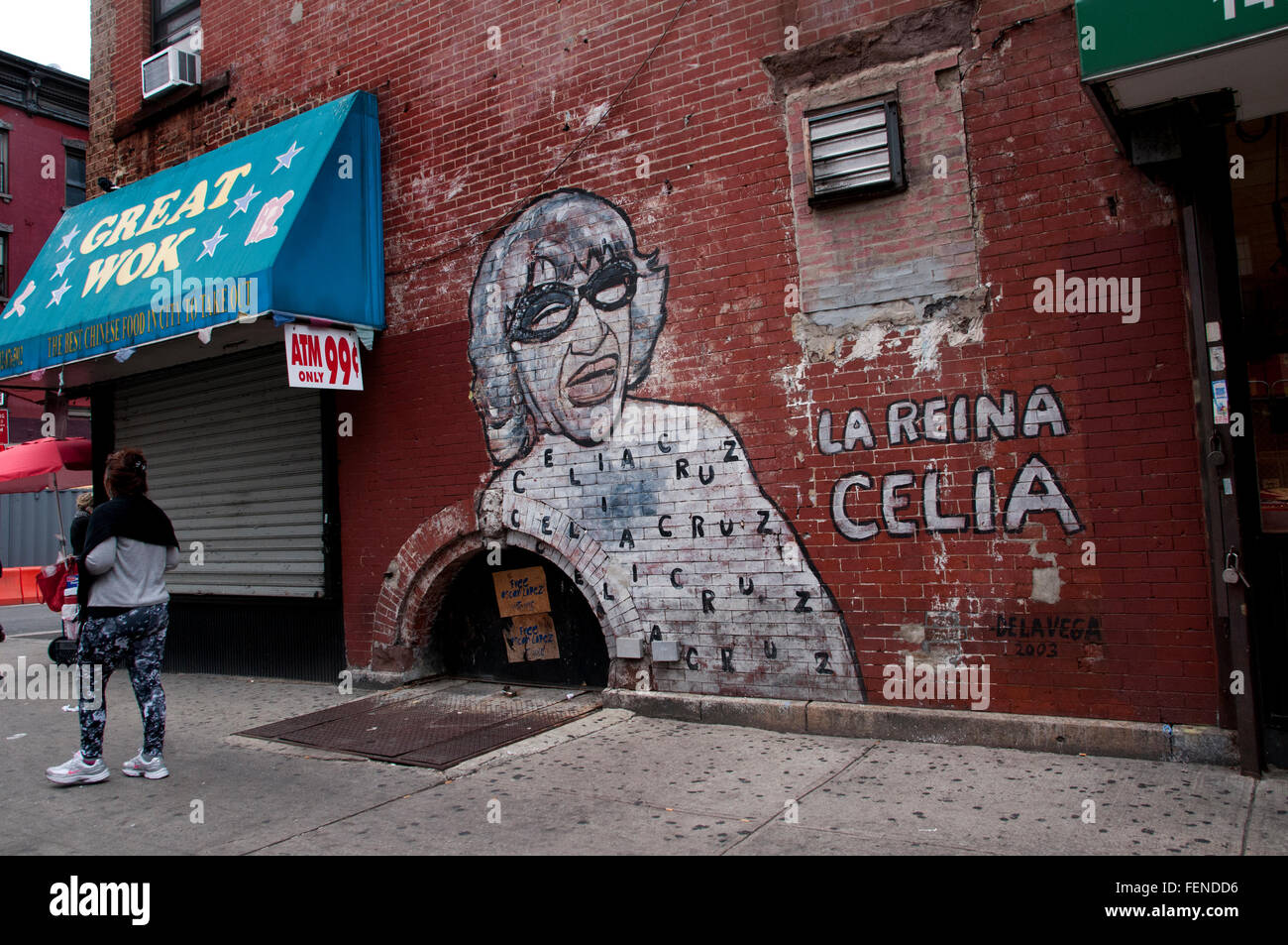 Harlem New York City street mural art graffiti Stock Photo Alamy