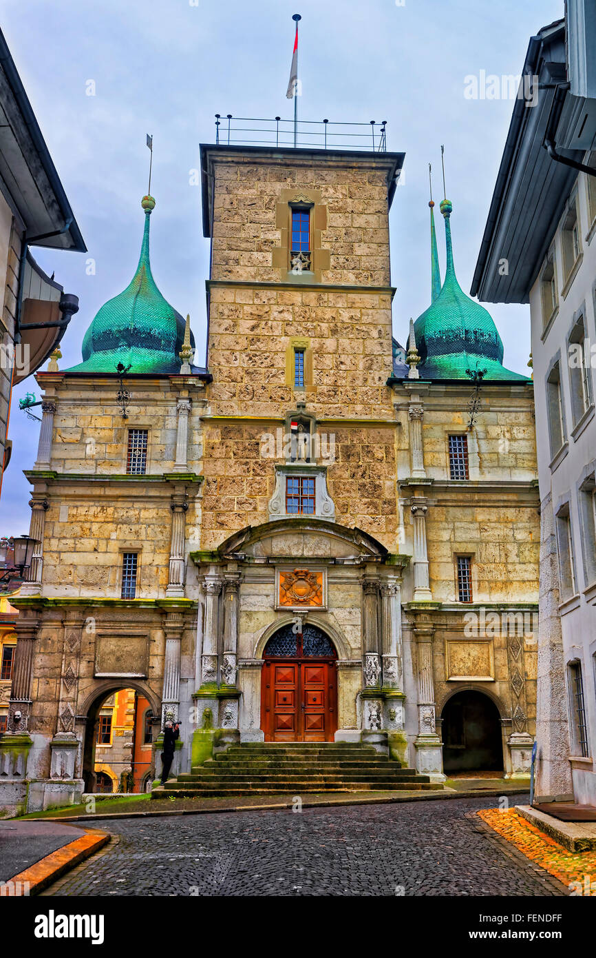 Church of the Jesuits in the Old Town of Solothurn. Solothurn is the