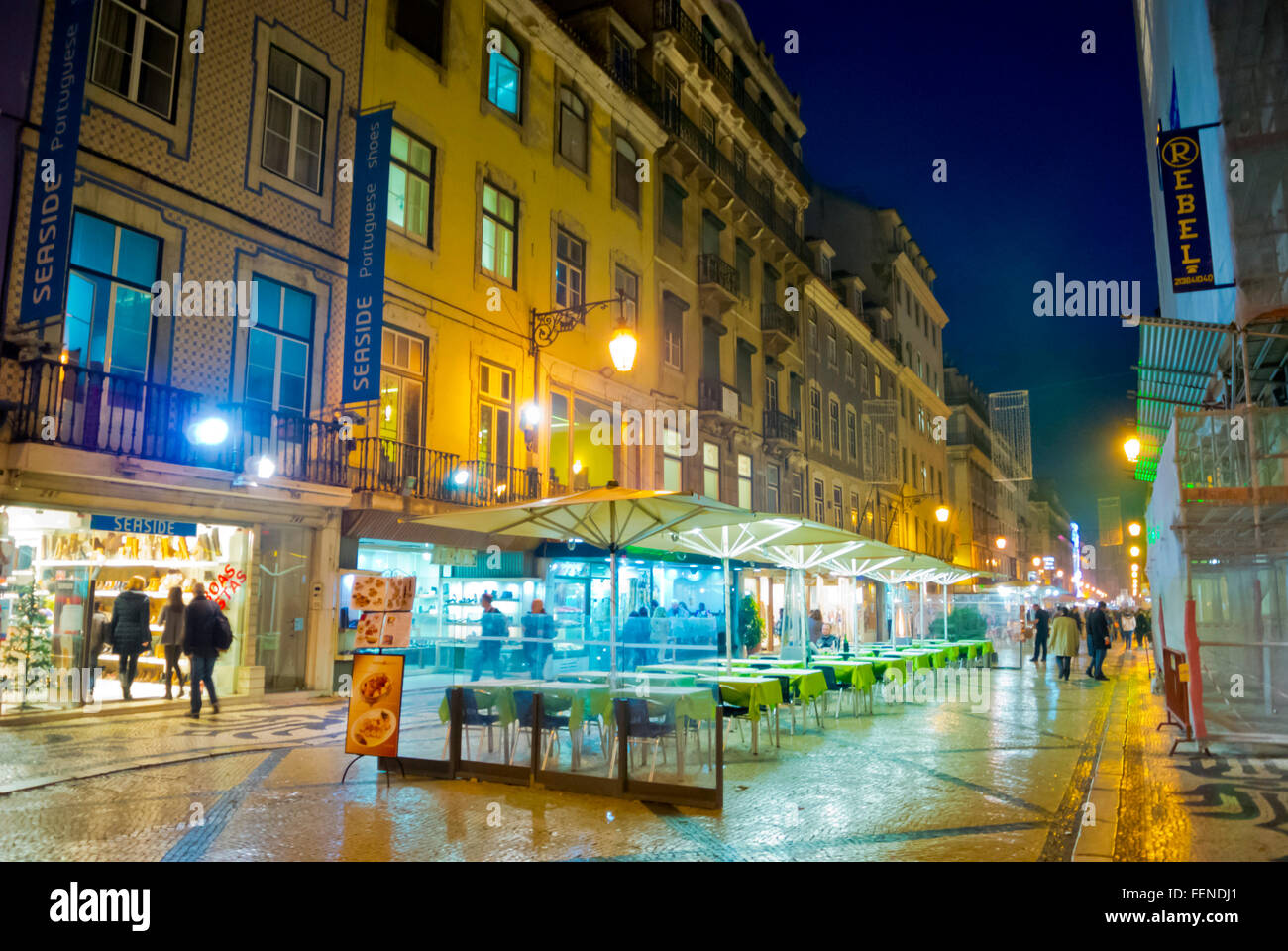 Rua Augusta, Baixa, Lisbon, Portugal Stock Photo