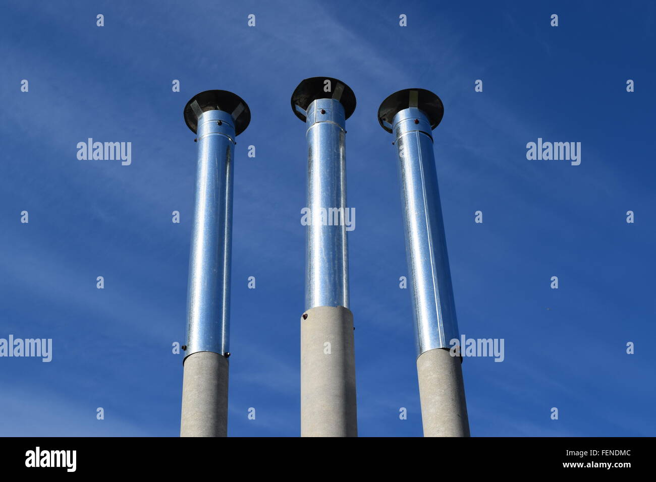 Pipes of air ventilation. Vent pipes of a gas copper Stock Photo Alamy