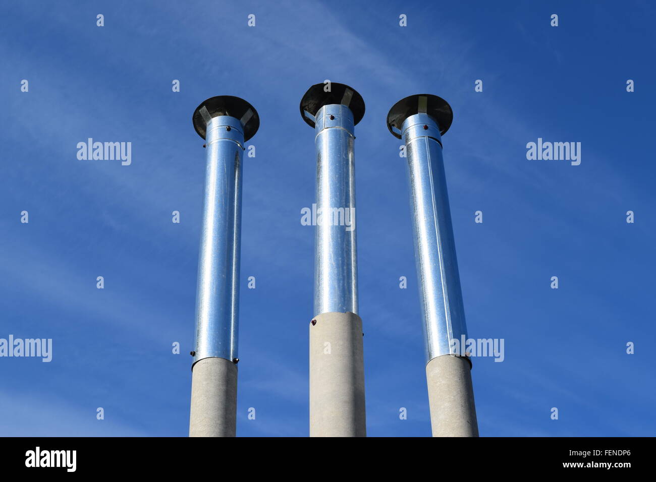 Pipes of air ventilation. Vent pipes of a gas copper Stock Photo Alamy