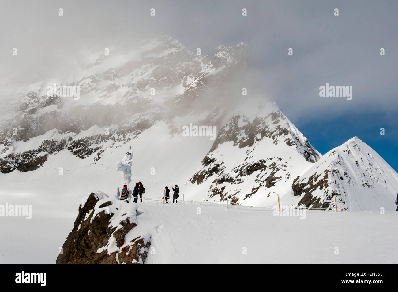 Jungfrau in the snow, Jungfraujoch, a UNESCO World Heritage Site Swiss