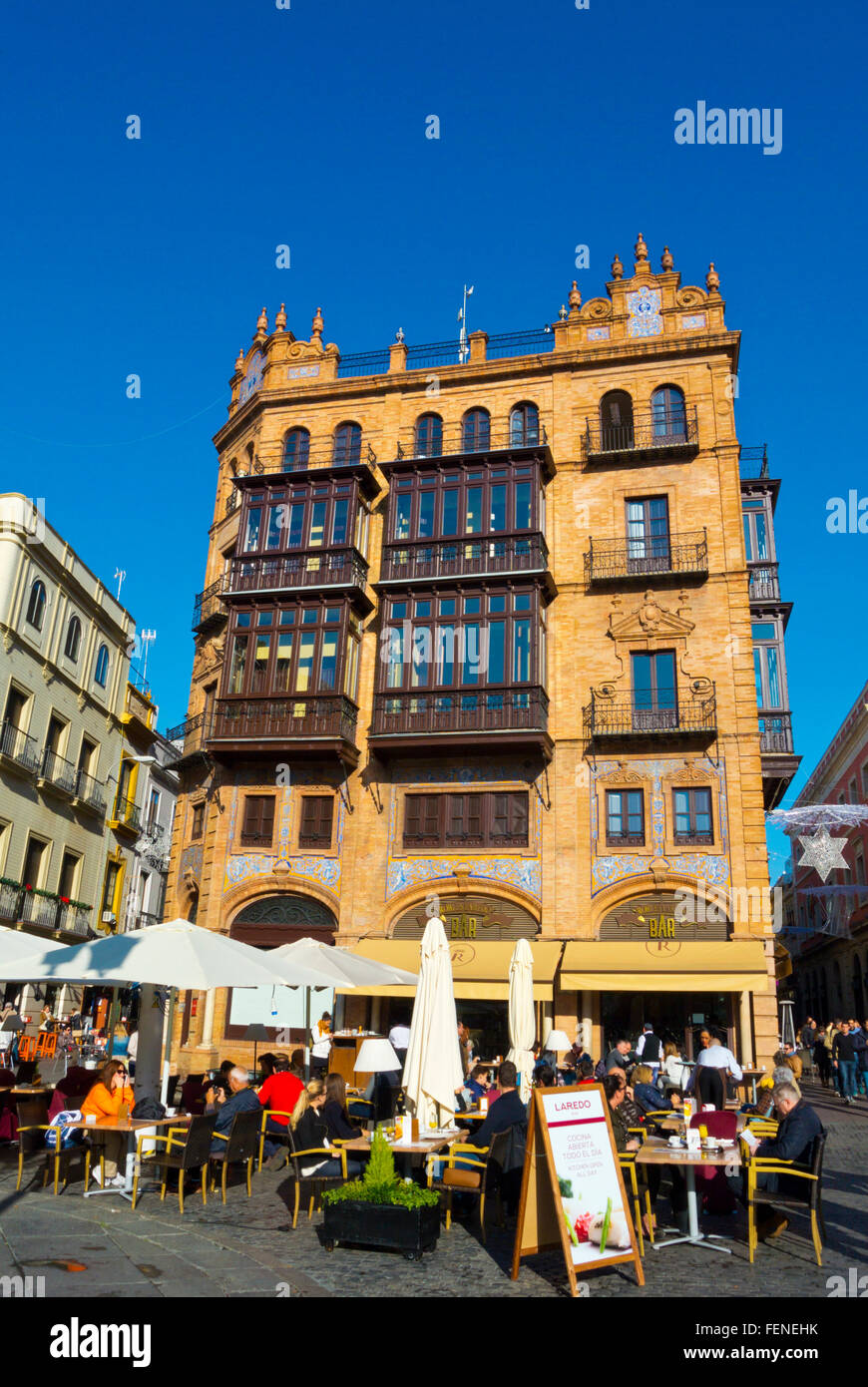 Robles Laredo, cafe bakery, Plaza de San Francisco, old town, Sevilla, Andalucia, Spain Stock Photo