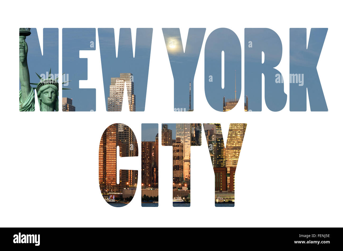 New York City name USA travel destination sign on white background