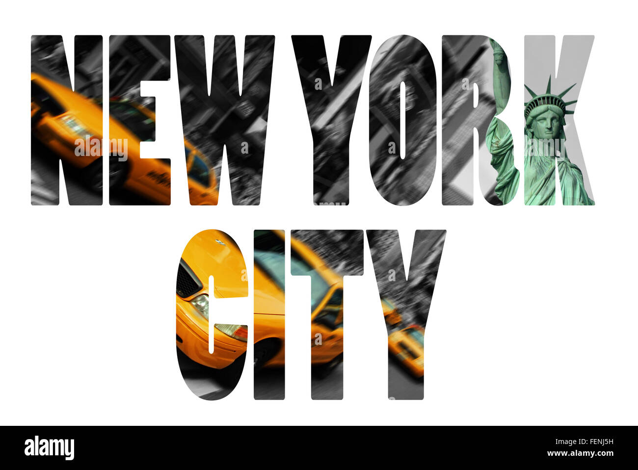 New York City name USA travel destination sign on white background