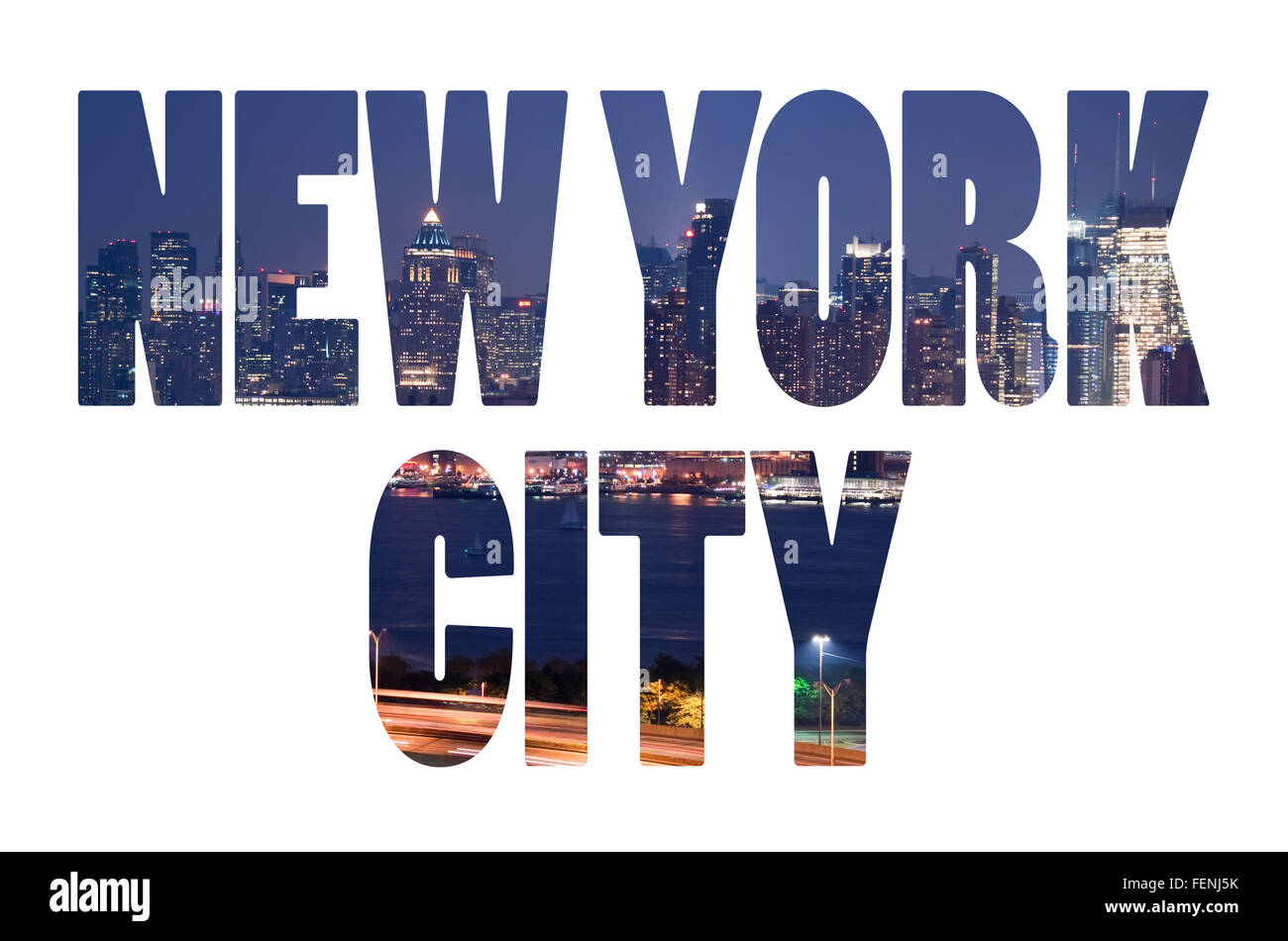 New York City name USA travel destination sign on white background