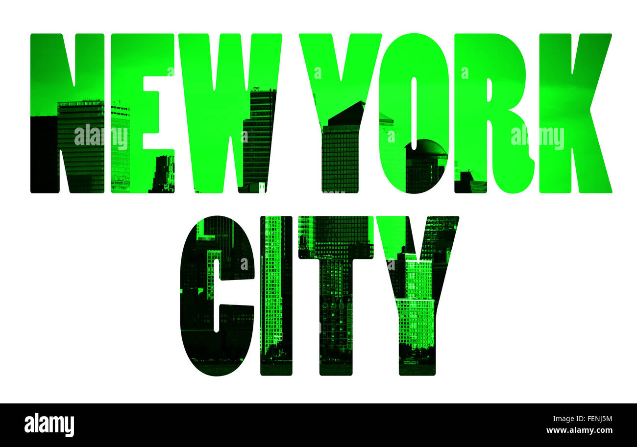 New York City name USA travel destination sign on white background