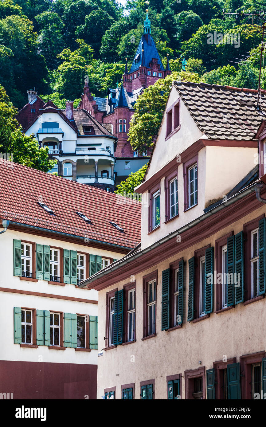 Houses in the old town or Altstadt in Heidelberg Stock Photo Alamy