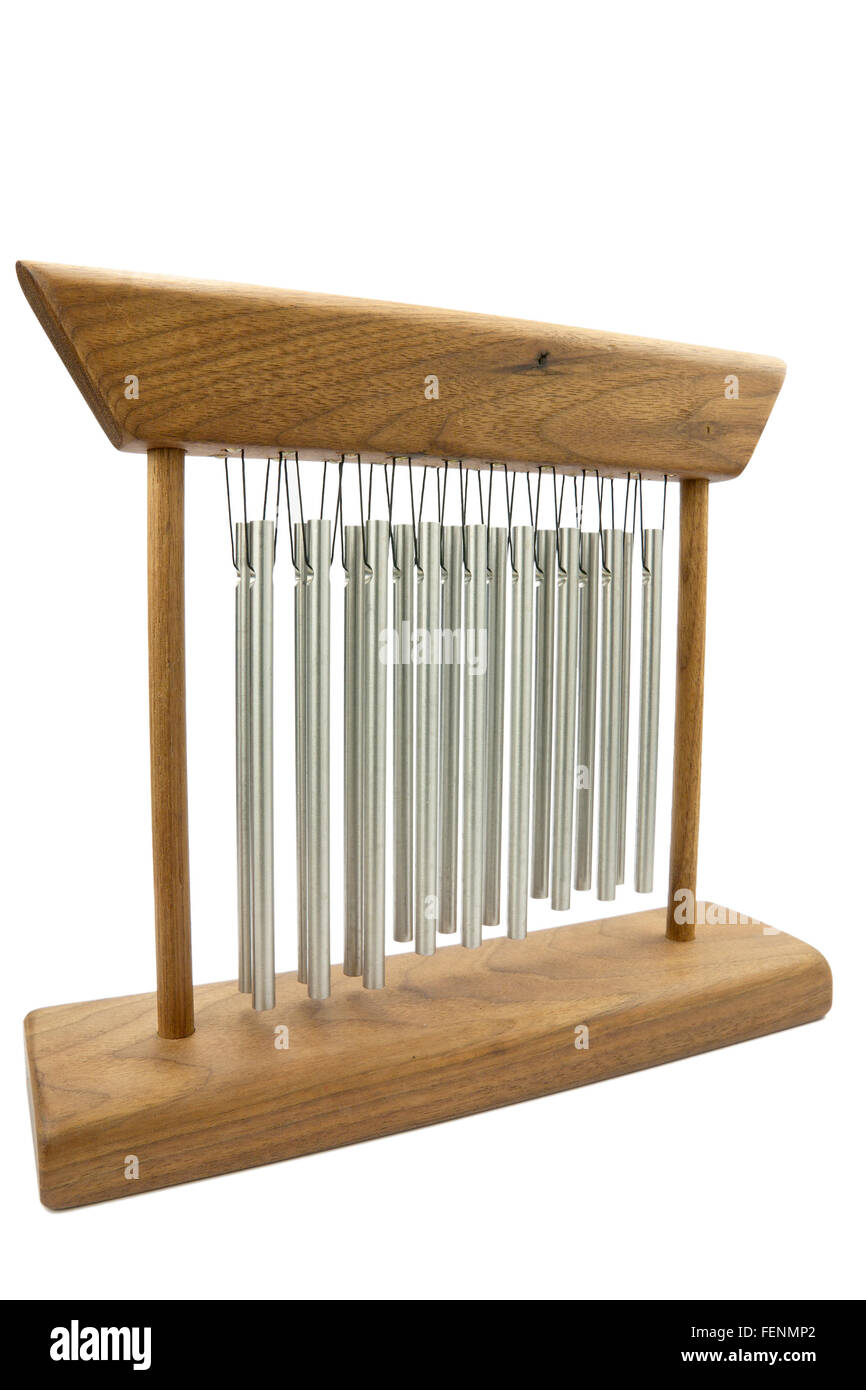 Bar chimes isolated on white background Stock Photo Alamy