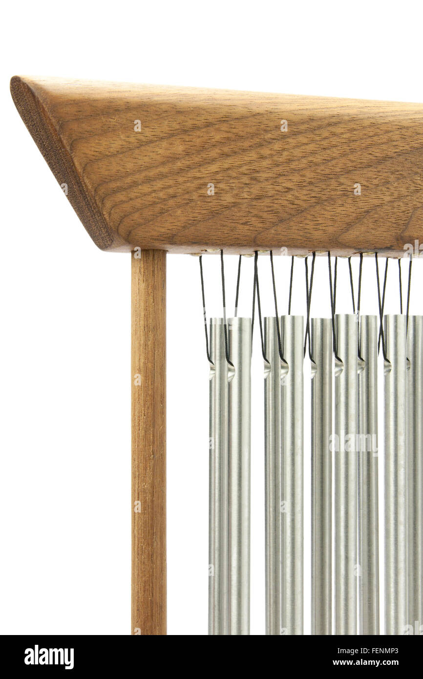 Close up shot of bar chimes isolated on white Stock Photo Alamy