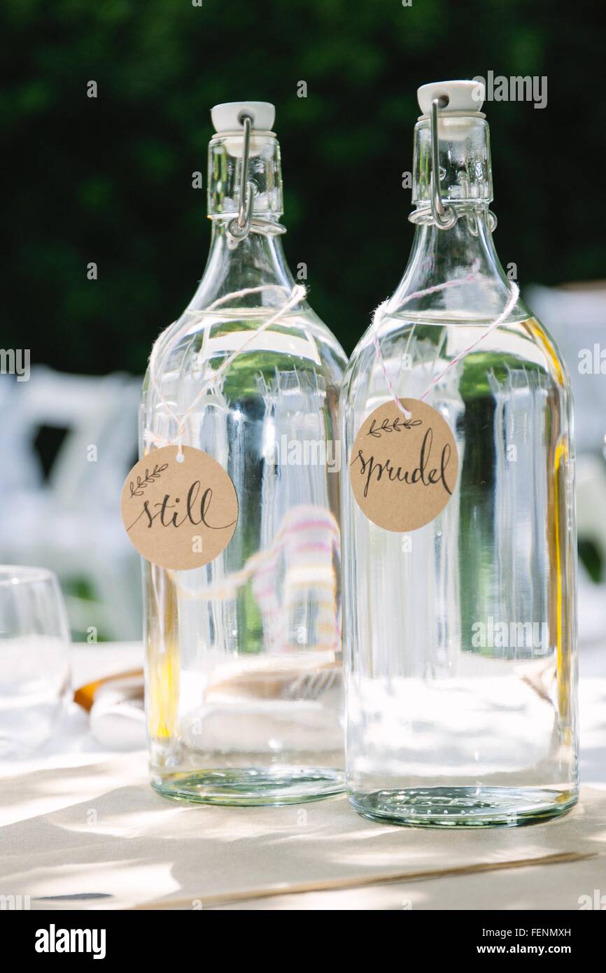 Two Airtight Bottles With Water Stock Photo Alamy