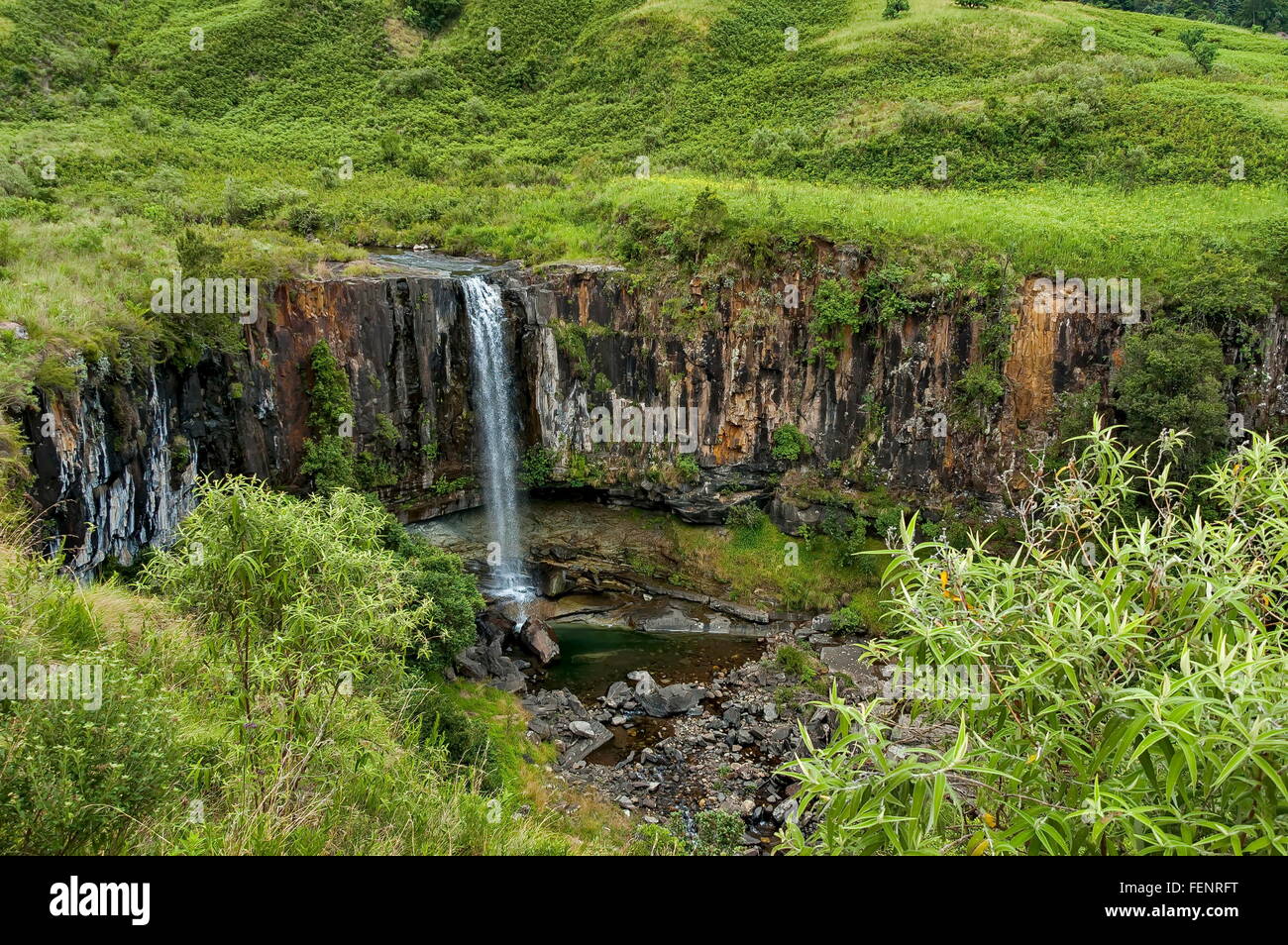 Sterkspruit waterfall, KwaZuluNatal, Drakensberg, South Africa Stock