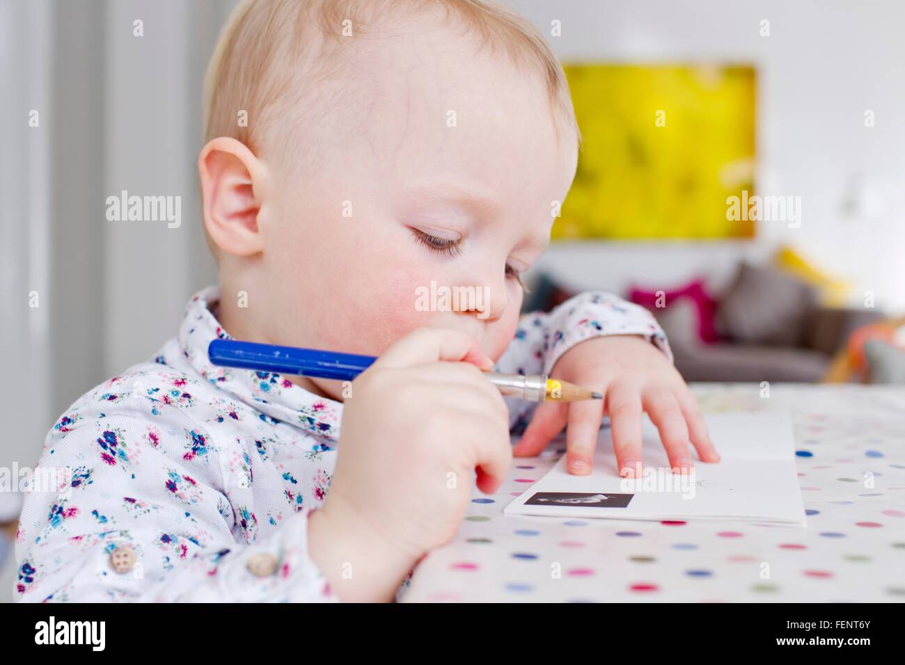 Female children drawing hires stock photography and images Alamy