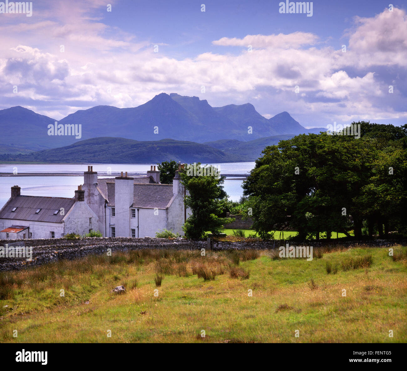 Kyle of Tongue with Ben Loyal in View, Tongue, N/W Highlands Stock Photo