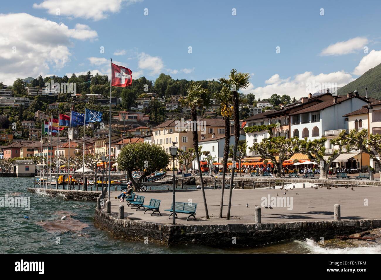 Lake Maggiore, Ascona, Ticino, Switzerland Stock Photo