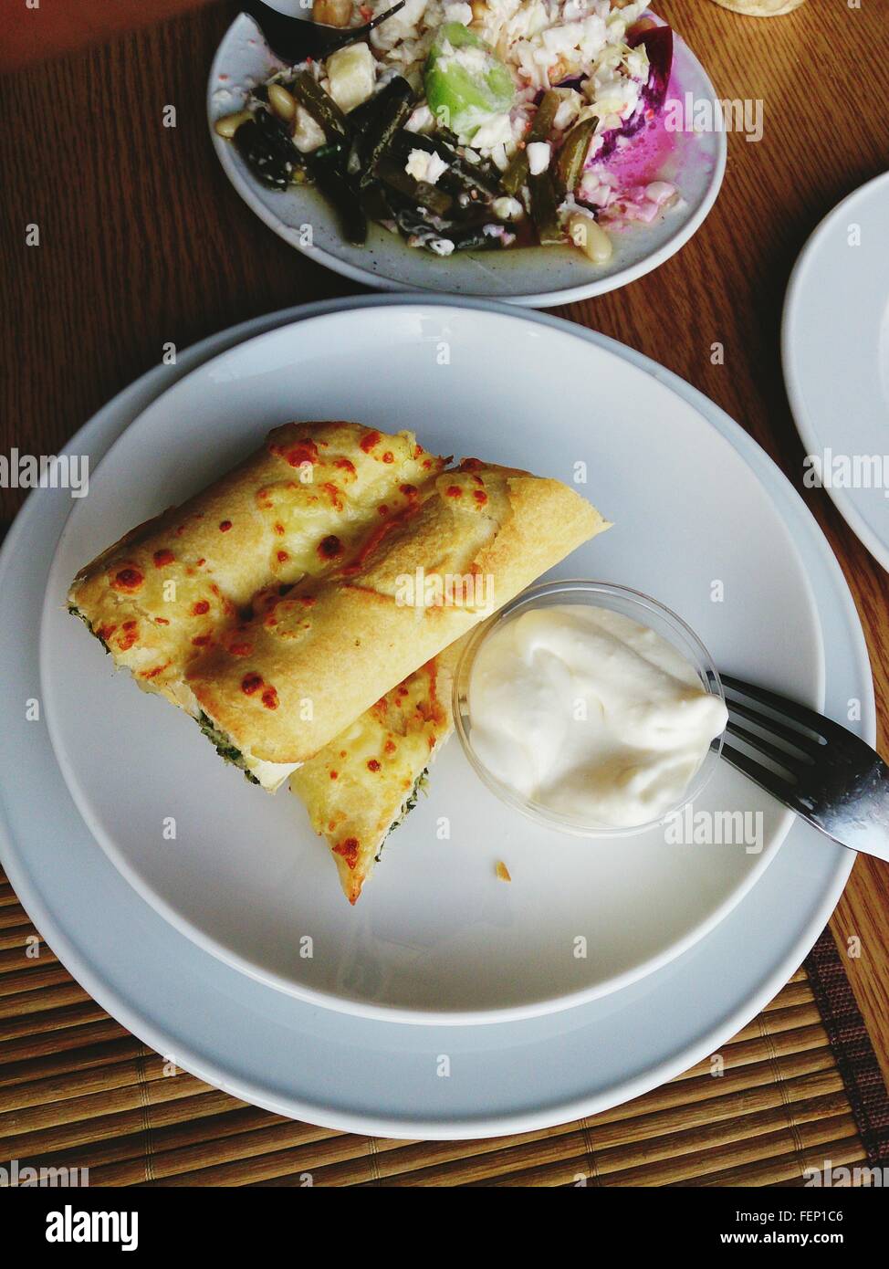 Stuffed Pancakes With Creamy Potato Stock Photo Alamy