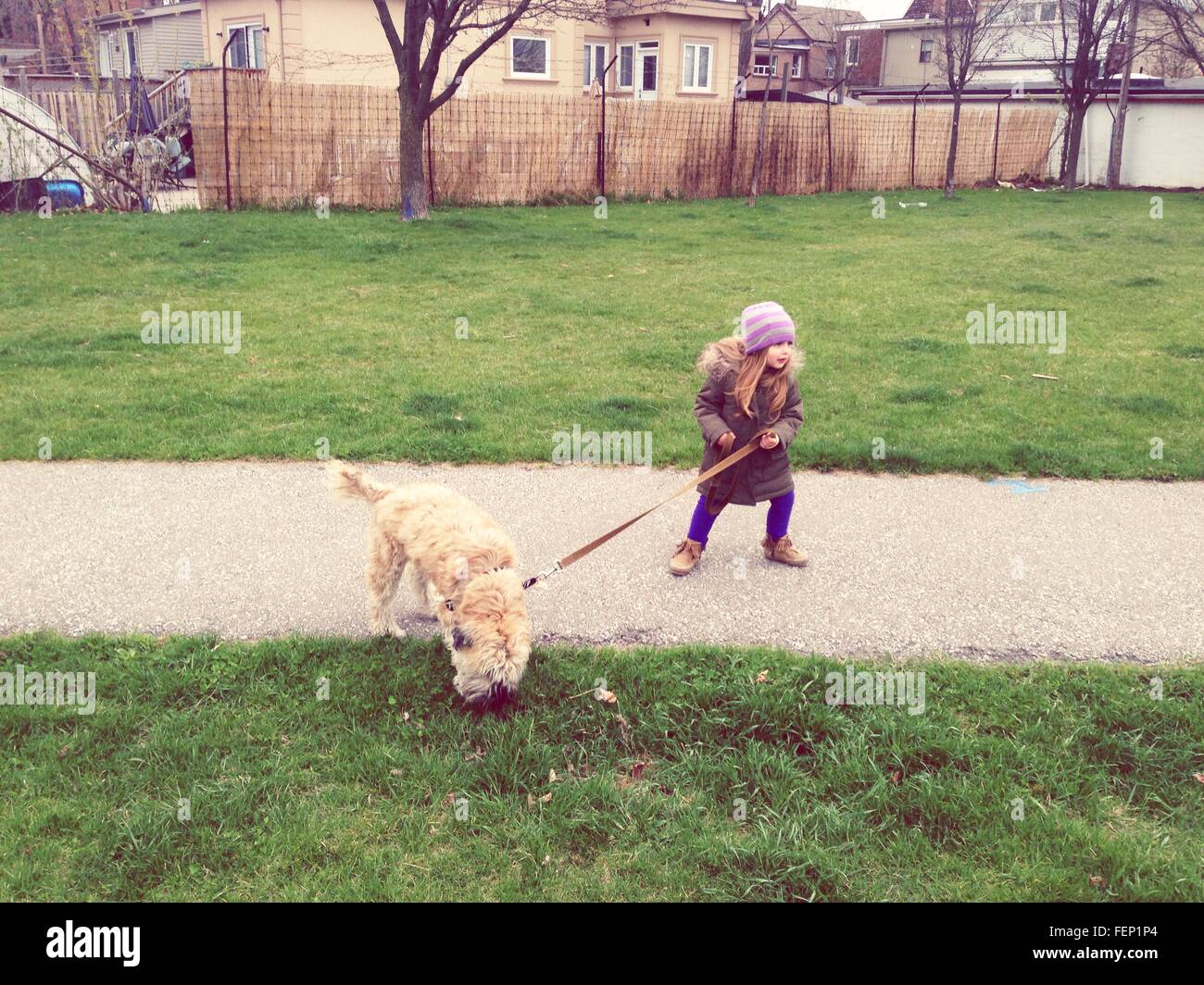 Girl Holding Dog Leash High Resolution Stock Photography and Images Alamy