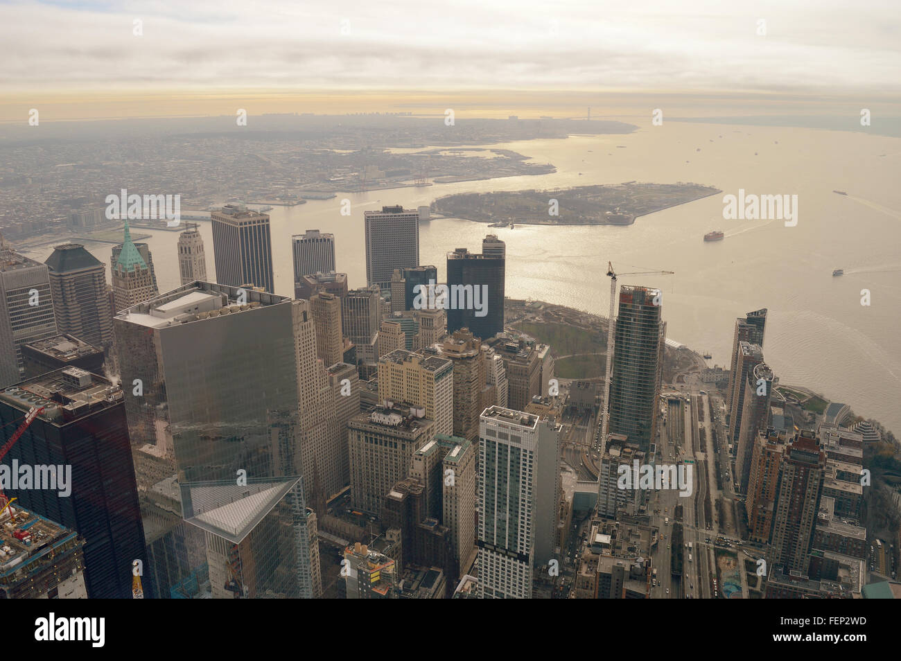 Aerial view of the Lower Manhattan, New York City Stock Photo - Alamy