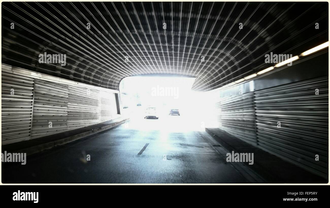 Light At End Of Tunnel Stock Photo