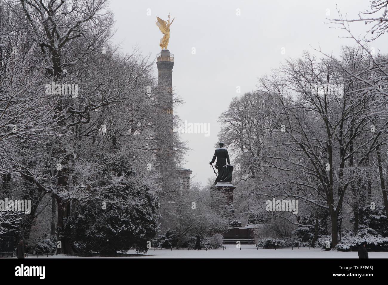 Victory Column and Bismarck national monument Stock Photo