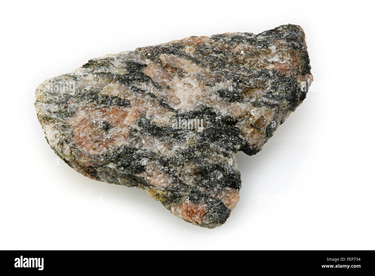 Hornblende Granite, Igneous Plutonic Rock, Ottawa, Canada Stock Photo