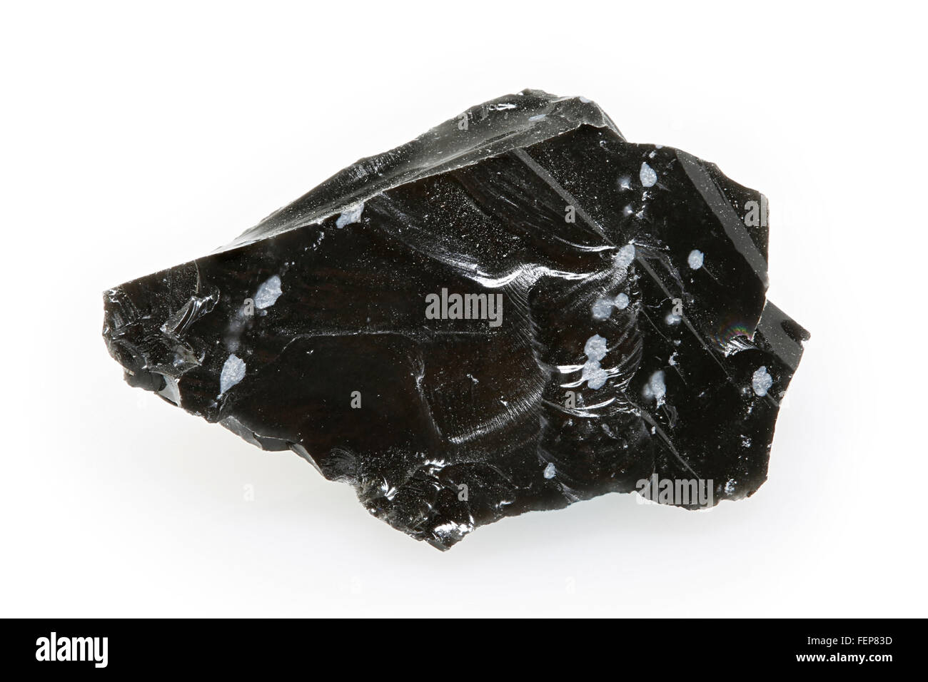 Obsidian, Igneous Volcanic Rock, Montana, USA Stock Photo