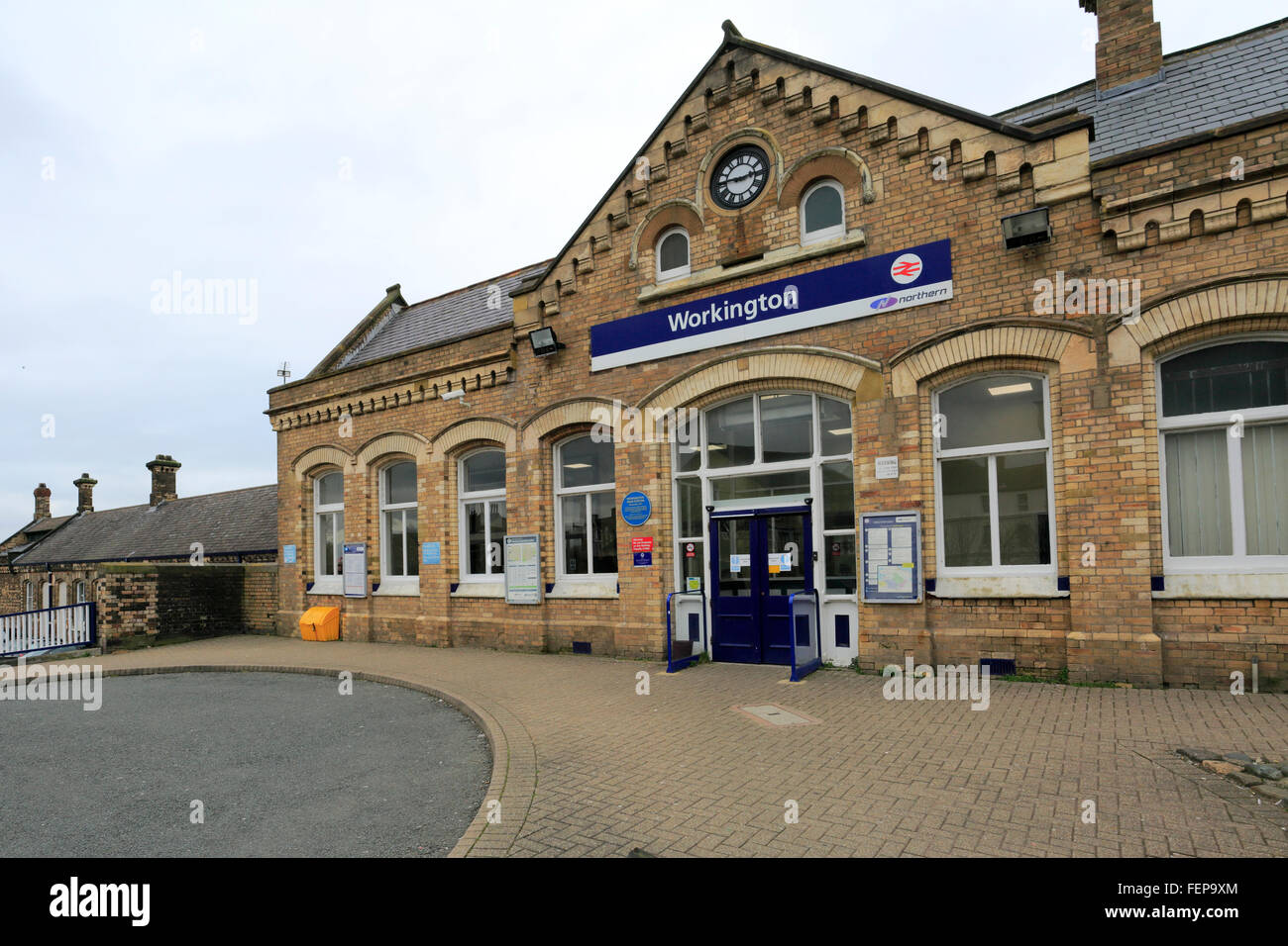 Train Station, Workington town, Allerdale, Cumbria county, England, UK