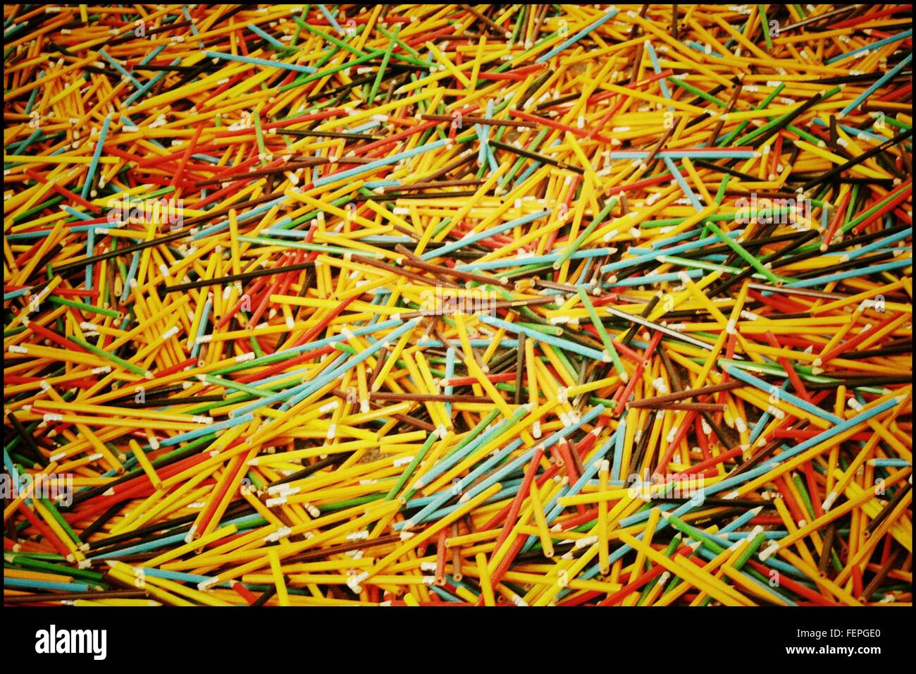 Full Frame Shot Of Pencils Stock Photo