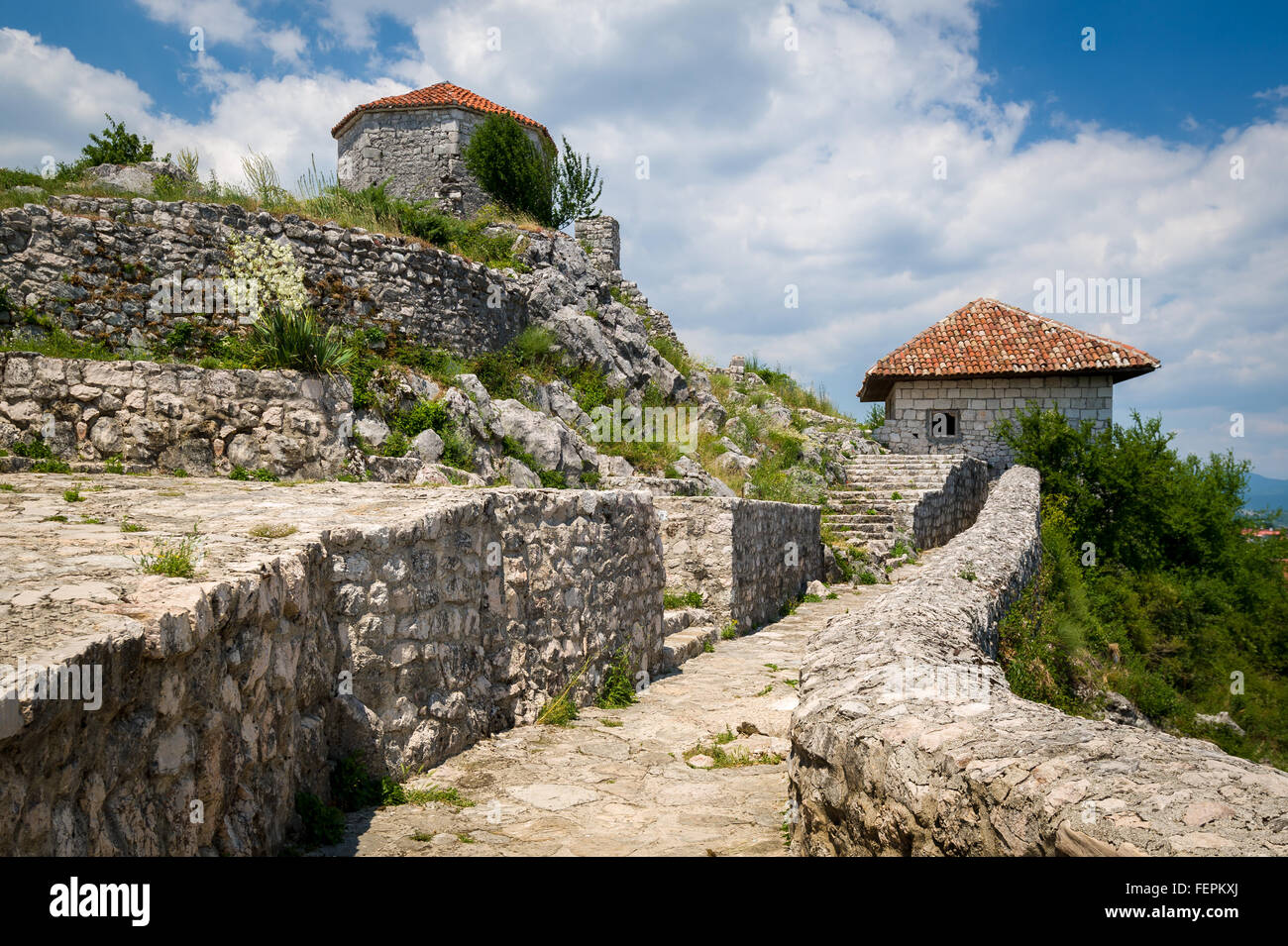 Bedem big medieval fortress in Niksic, Montenegro Stock Photo
