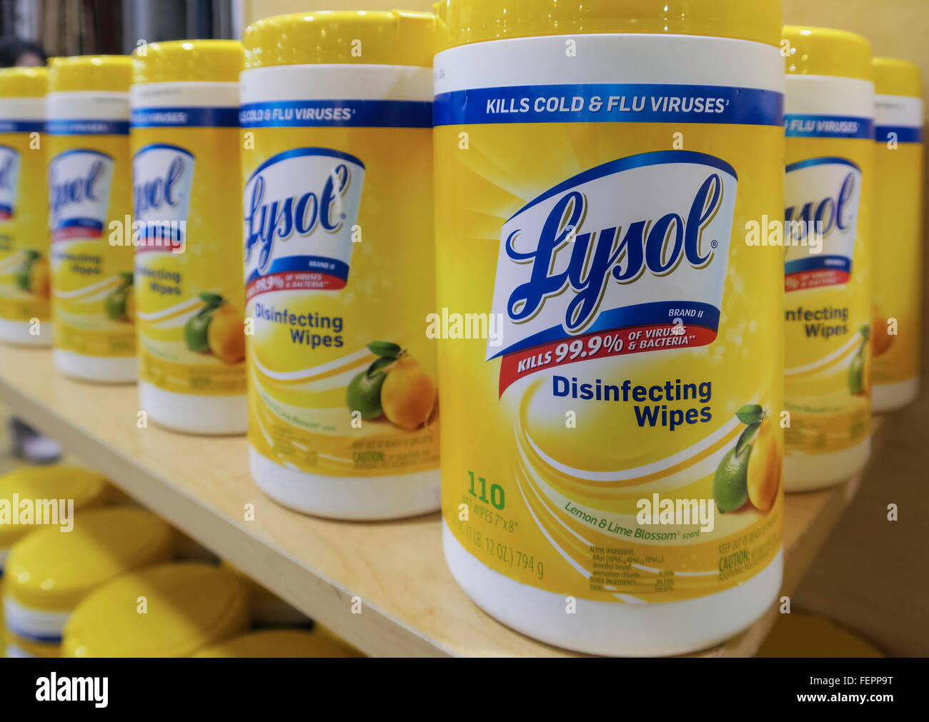 Lysol Home Cleaning Products Stock Photo