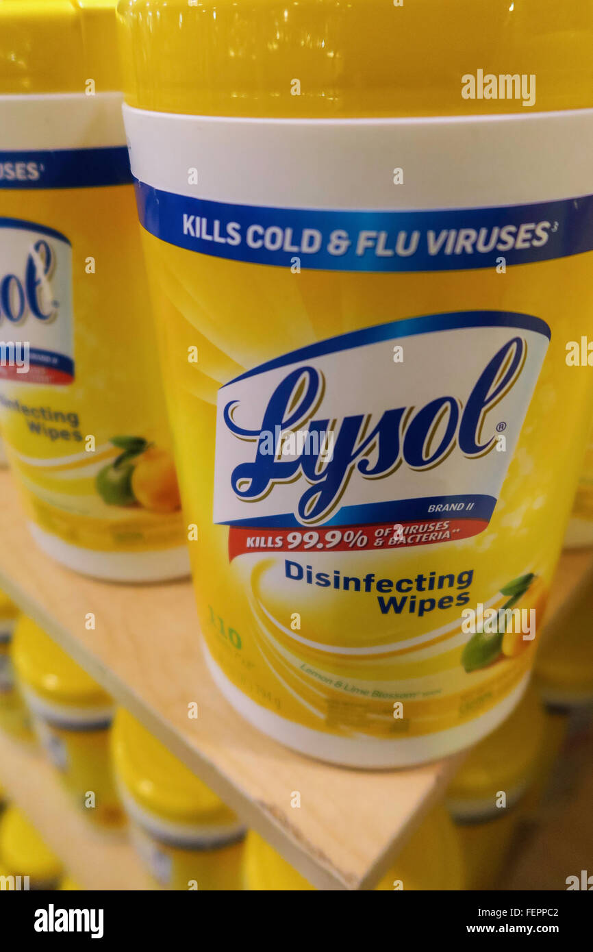 Lysol Home Cleaning Products, USA Stock Photo