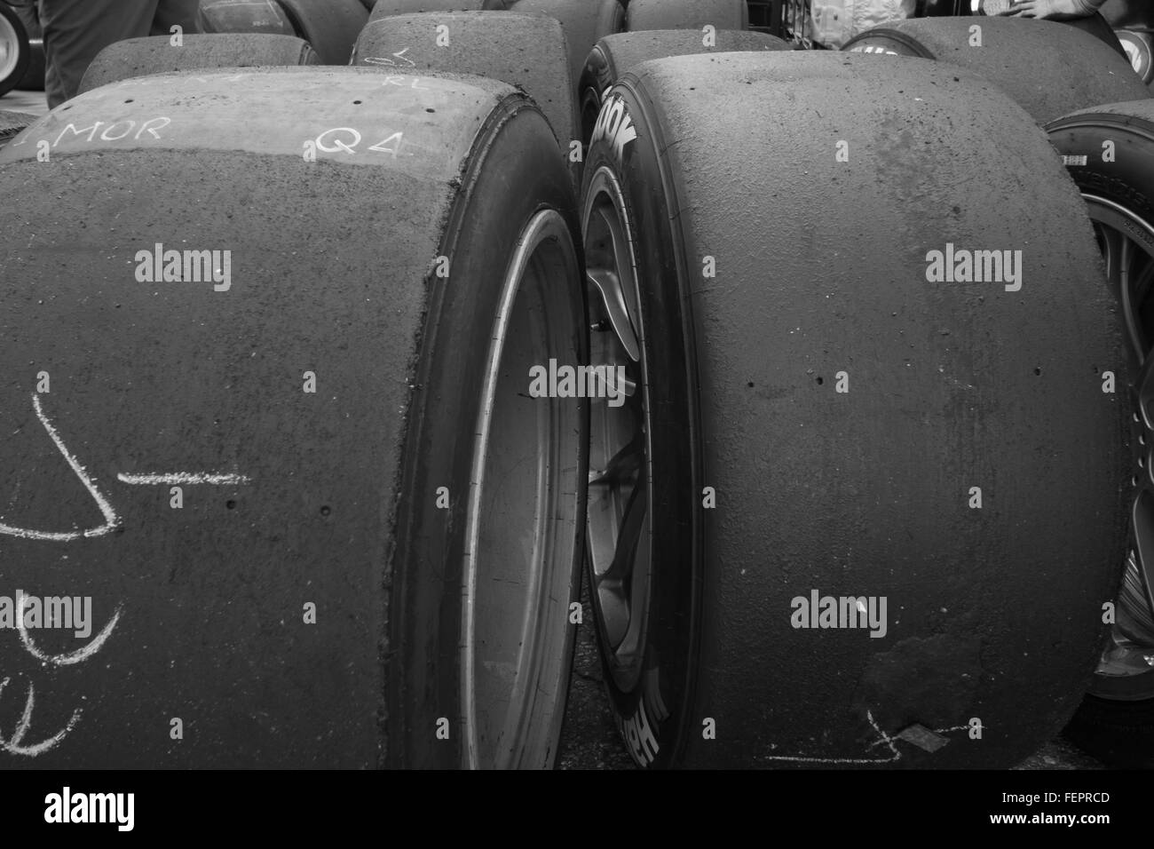 Racing tyres Stock Photo