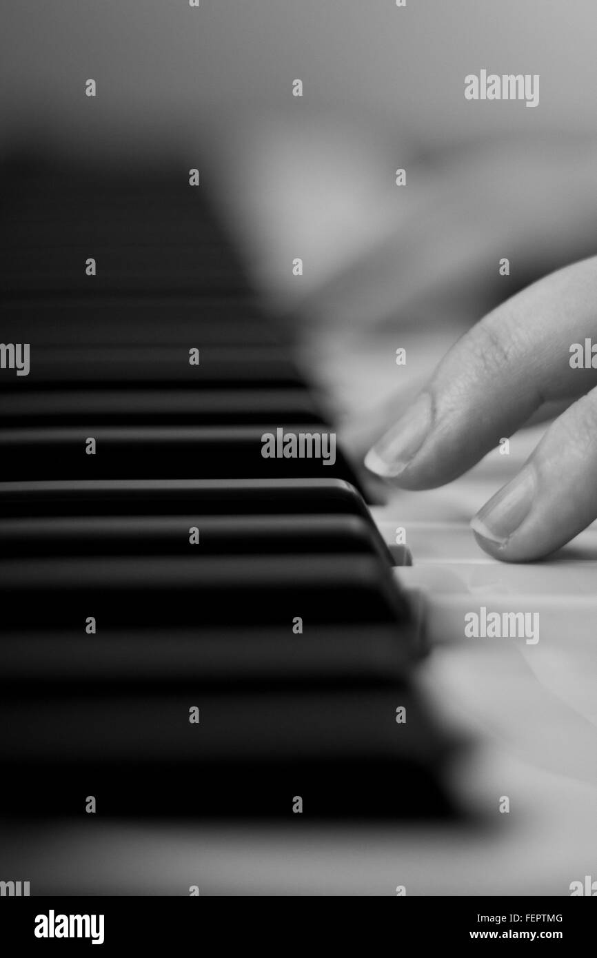 Playing the Piano Stock Photo