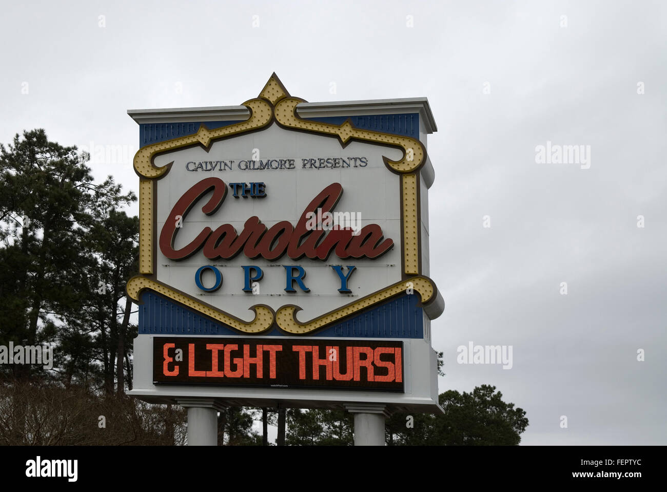 Carolina Opry sign Myrtle Beach South Carolina USA Stock Photo