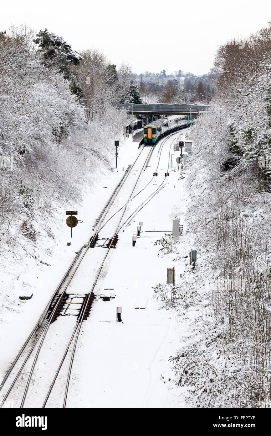 Train at East Grinstead Station Stock Photo Alamy