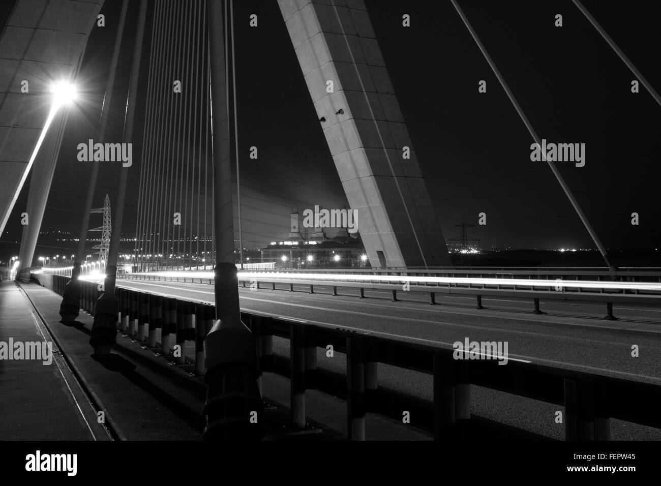 Bridge at night Stock Photo