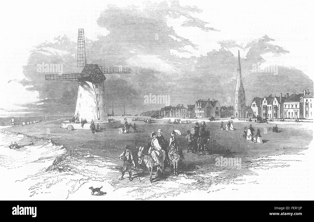 LANCASHIRE Lytham. Lytham-St-Anne's 1856. Illustrated London News Stock Photo