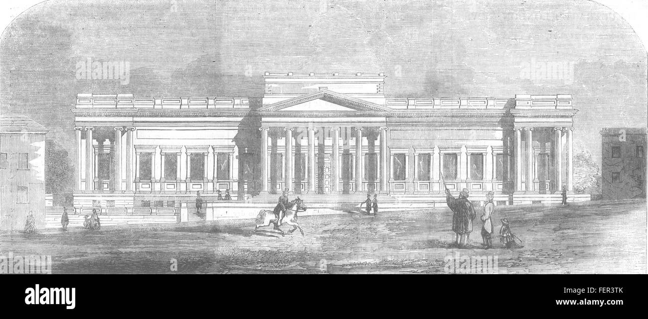 LIVERPOOL The Free Library and Museum 1857. Illustrated London News Stock Photo