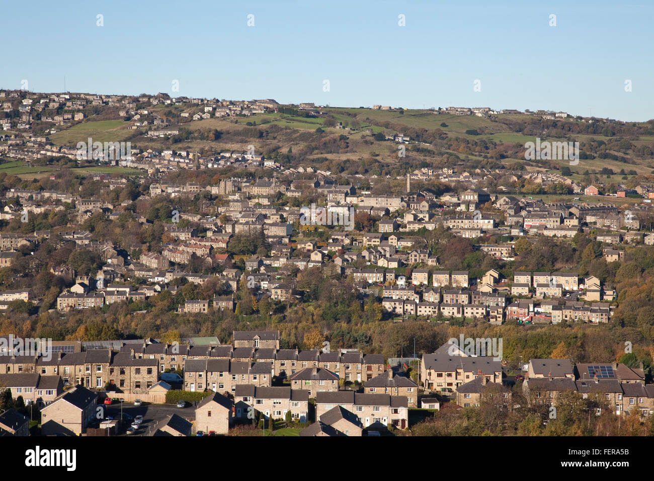 Golcar village in Huddersfield West Yorkshire on the slopes of the Colne Valley Stock Photo Alamy