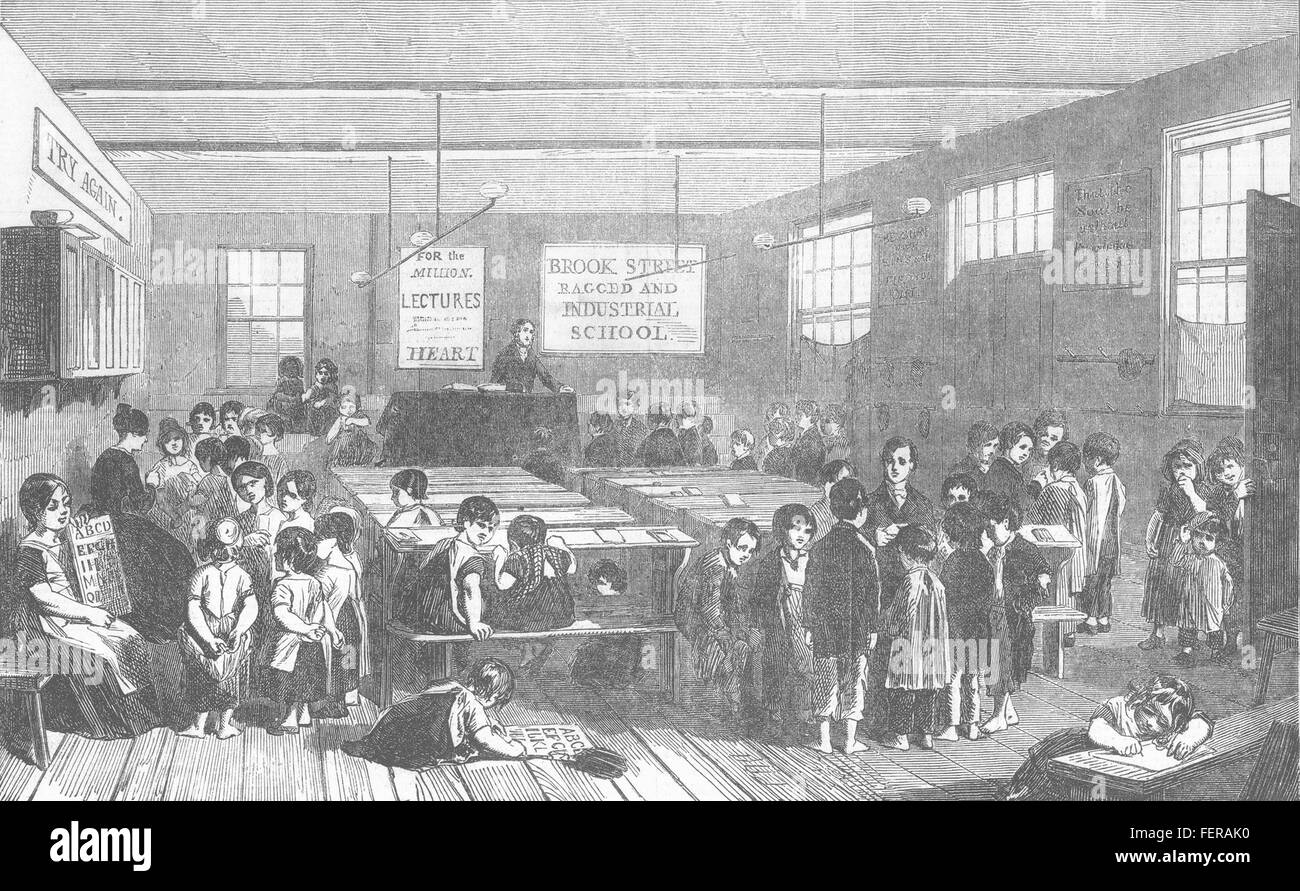 LONDON Brook Street Ragged and Industrial School 1853. Illustrated