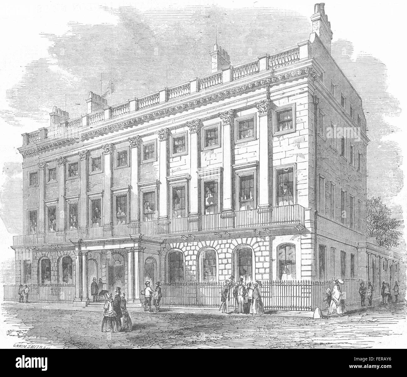 LONDON WestEnd branch Bank of England (Uxbridge House) c1855