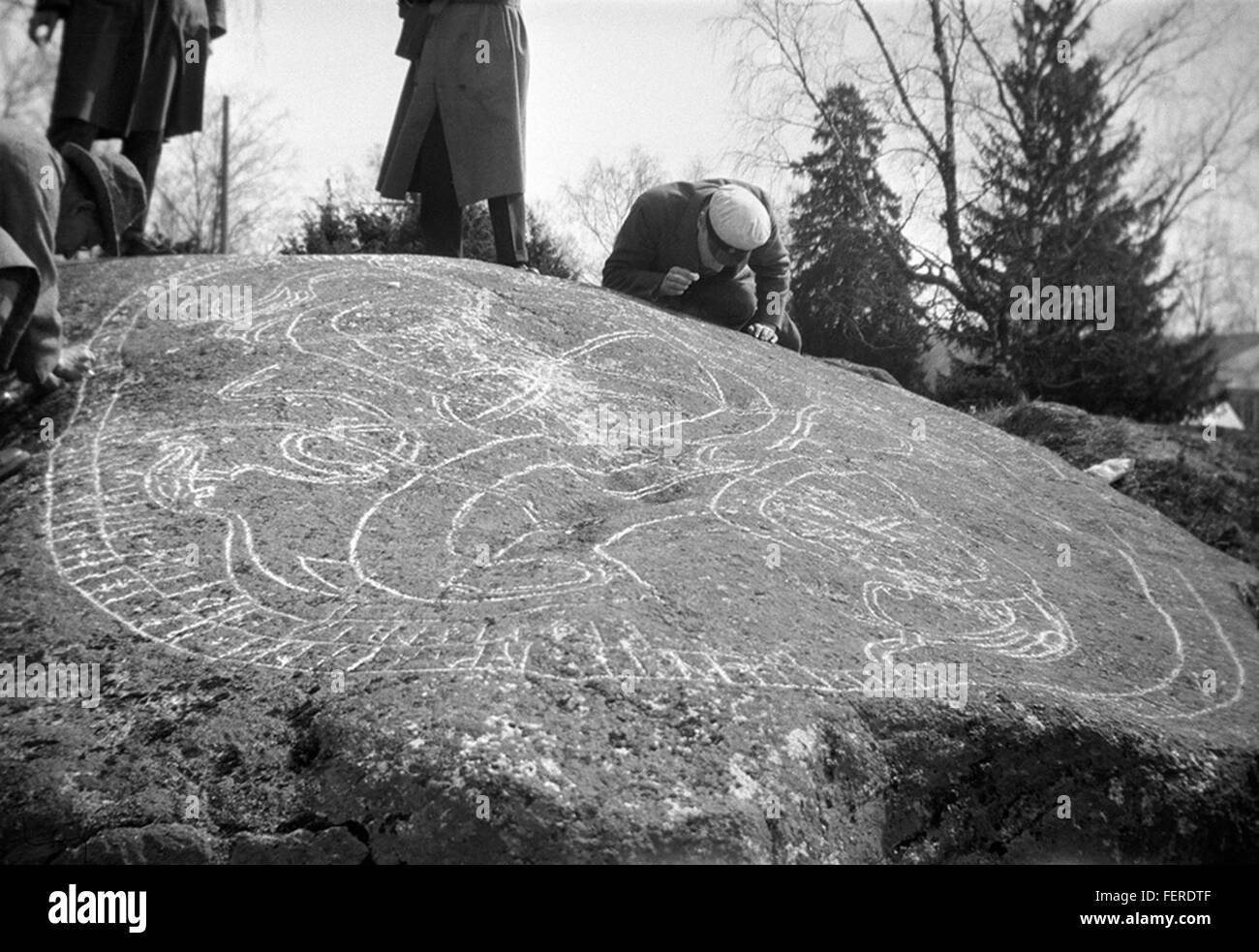 The runic inscription in Markim, Uppland, Sweden, is a historical ...