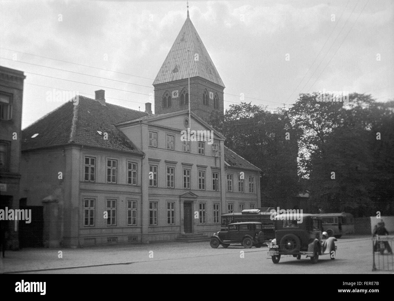 Cars and buildings in Ringsted, Denmark Cars and buildings in Ringsted, Denmark Stock Photo Alamy