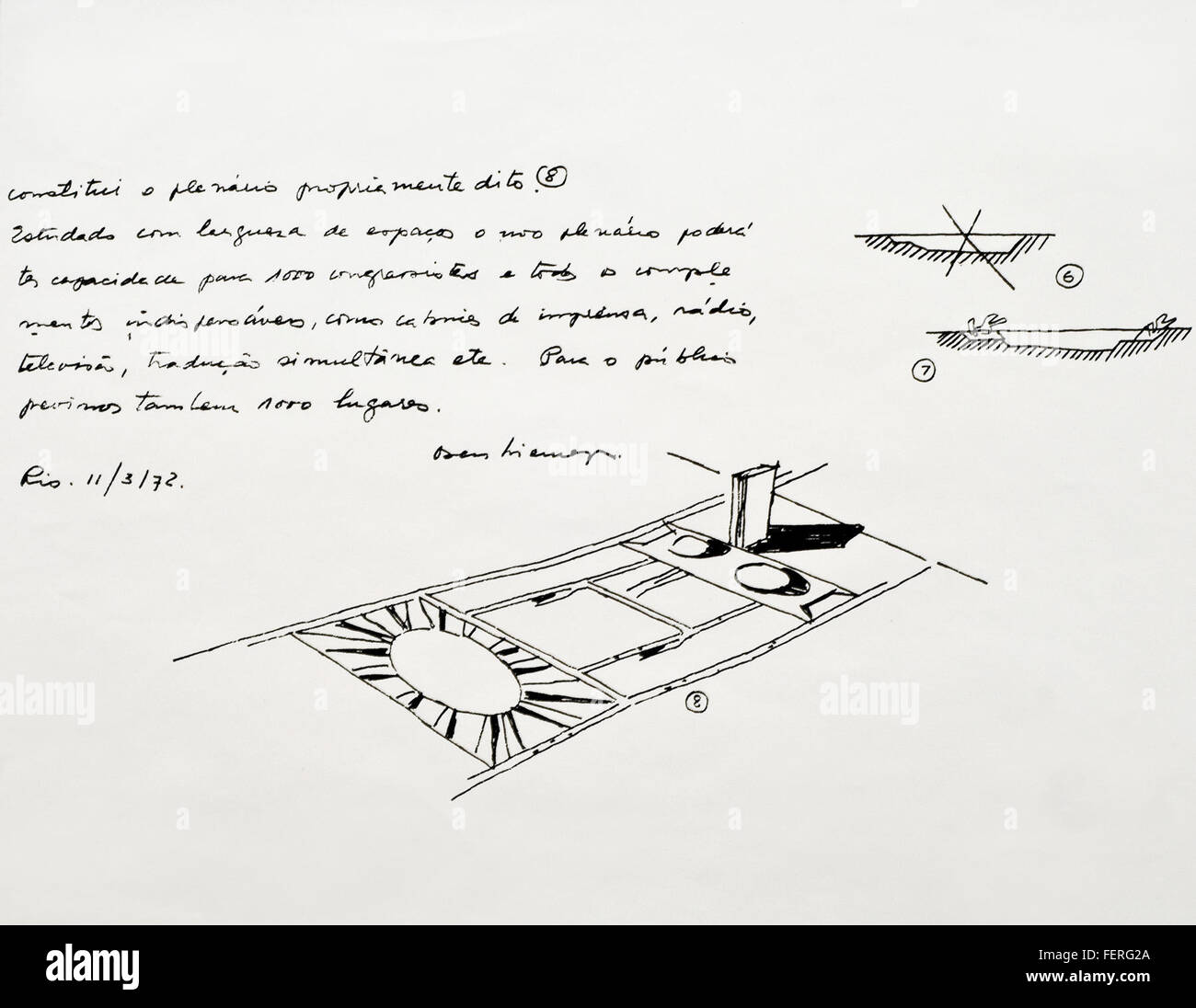 Niemeyer oscar drawing hi-res stock photography and images - Alamy