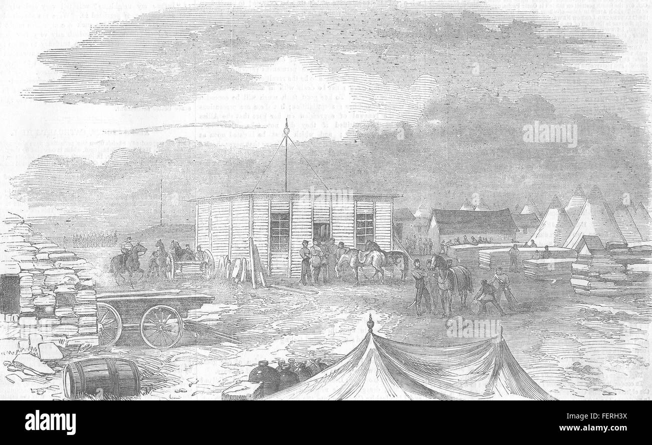 UKRAINE Army Stores, Cathcart's Hill 1856. Illustrated London News