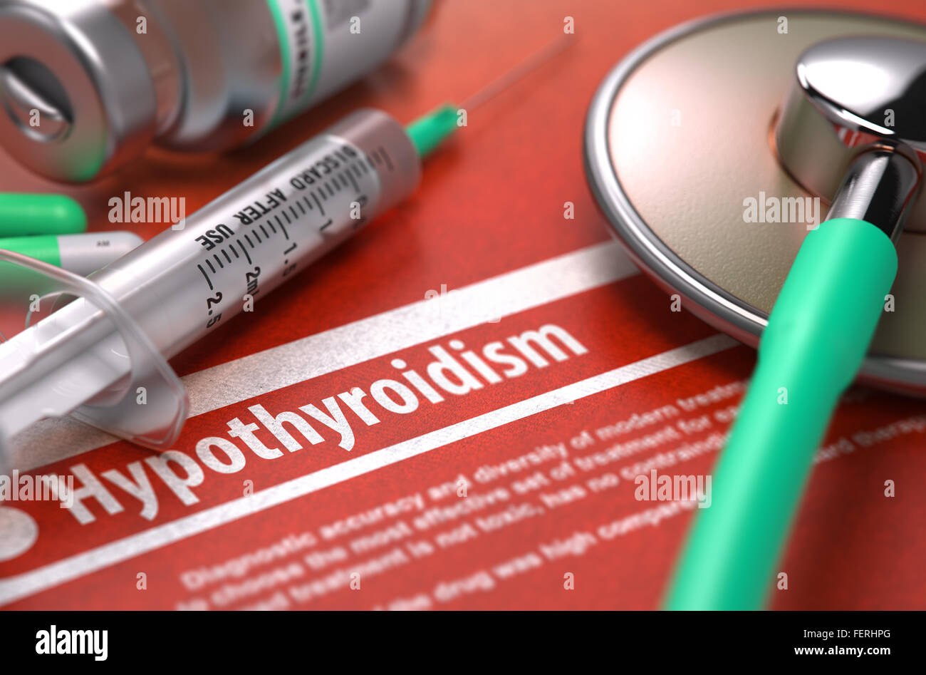 Hypothyroidism Printed Diagnosis. Medical Concept Stock Photo Alamy