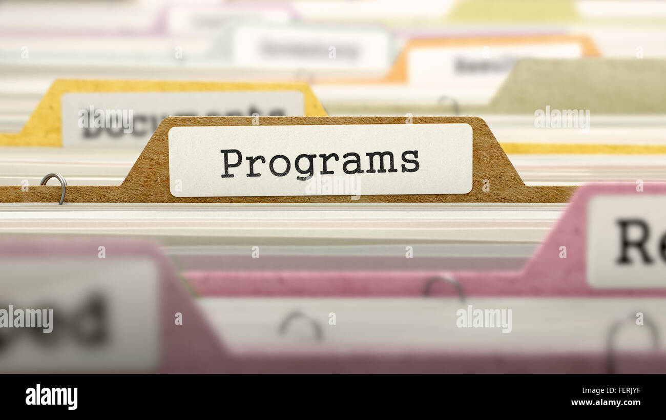 Programs Folder Name in Directory Stock Photo Alamy